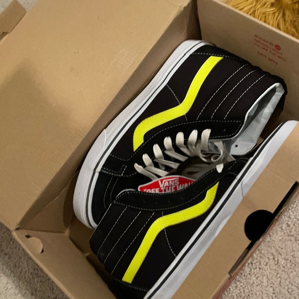 Lime green & blacks vans